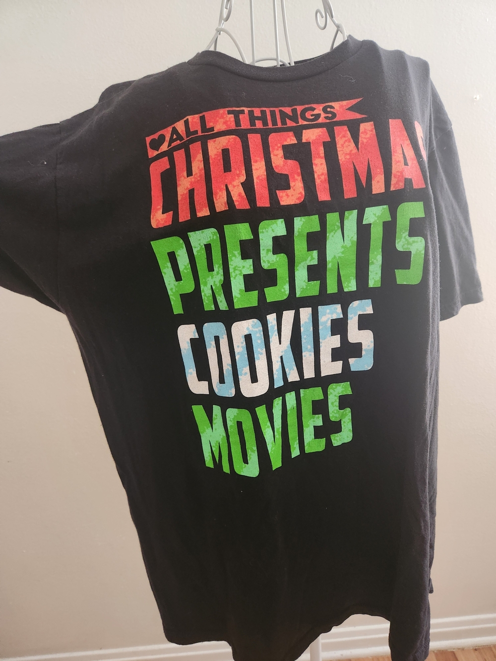Fifth Sun All Things Christmas Graphic T-Shirt Black Size Large L